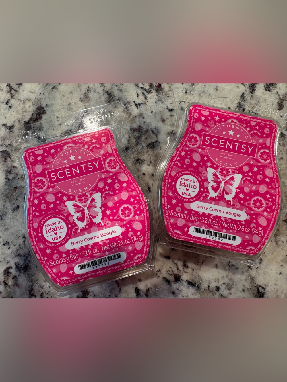 Scentsy Berry Cosmo Boogie Wax Bars - Bright Pink